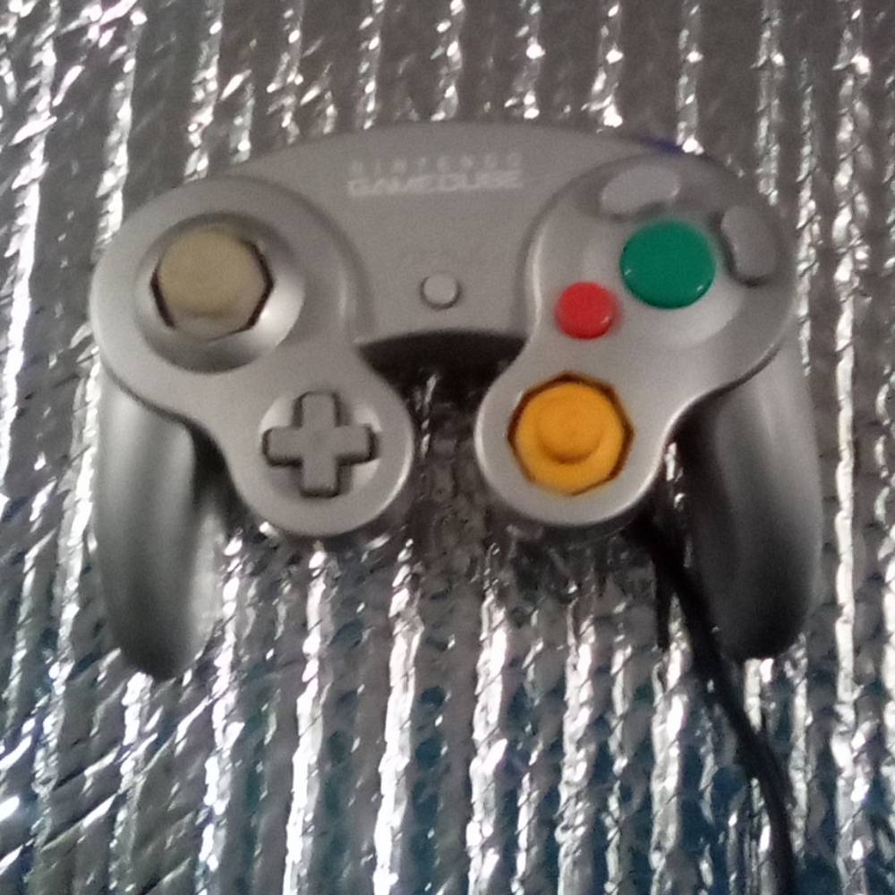 One Platinum Nintendo Gamecube Controller - image 1